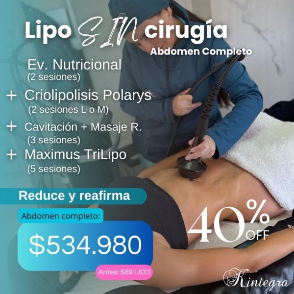 Lipo sin cirugía Abdomen completo