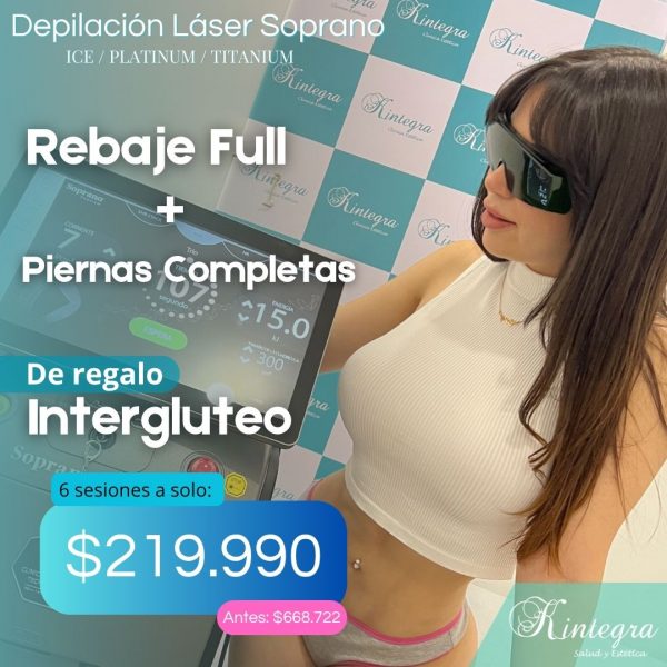 Pack: Piernas Completas + Rebaje Full (6 sesiones)