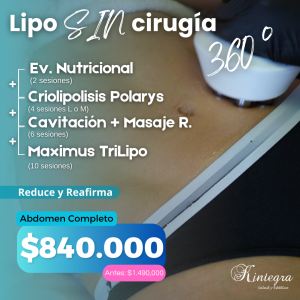 Lipo sin cirugía 360° (Abdomen y espalda)