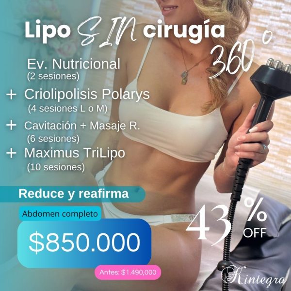 Lipo sin cirugía 360° (Abdomen y espalda)