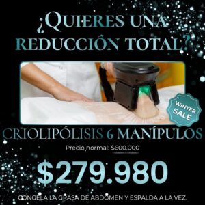 Reductivo Abdomen y Espalda con Criolipolisis - 6 Manípulos M o L PROMO