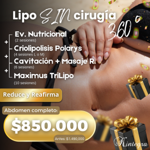 Lipo sin cirugía 360° (Abdomen y espalda)