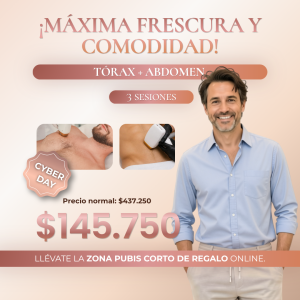Pack Hombre: Torax + Abdomen (3 sesiones) CYBER