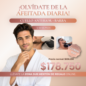 Barba + Cuello Anterior - Láser Soprano ICE (3 Sesiones) CYBER