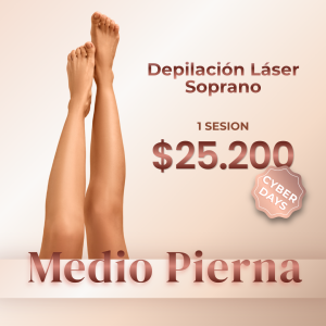 Media Pierna -  Depilación Láser Soprano (1 Sesión) CYBER