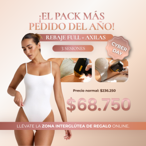 Pack: Axilas + Rebaje Full (3 Sesiones) Láser Soprano ICE CYBER
