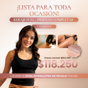 Pack: Piernas Completas + Rebaje Full  (3 Sesiones) Láser Soprano ICE CYBER